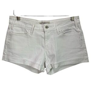 Levi’s White Denim Low Rise Jean Shorts Cotton Blend Size 8